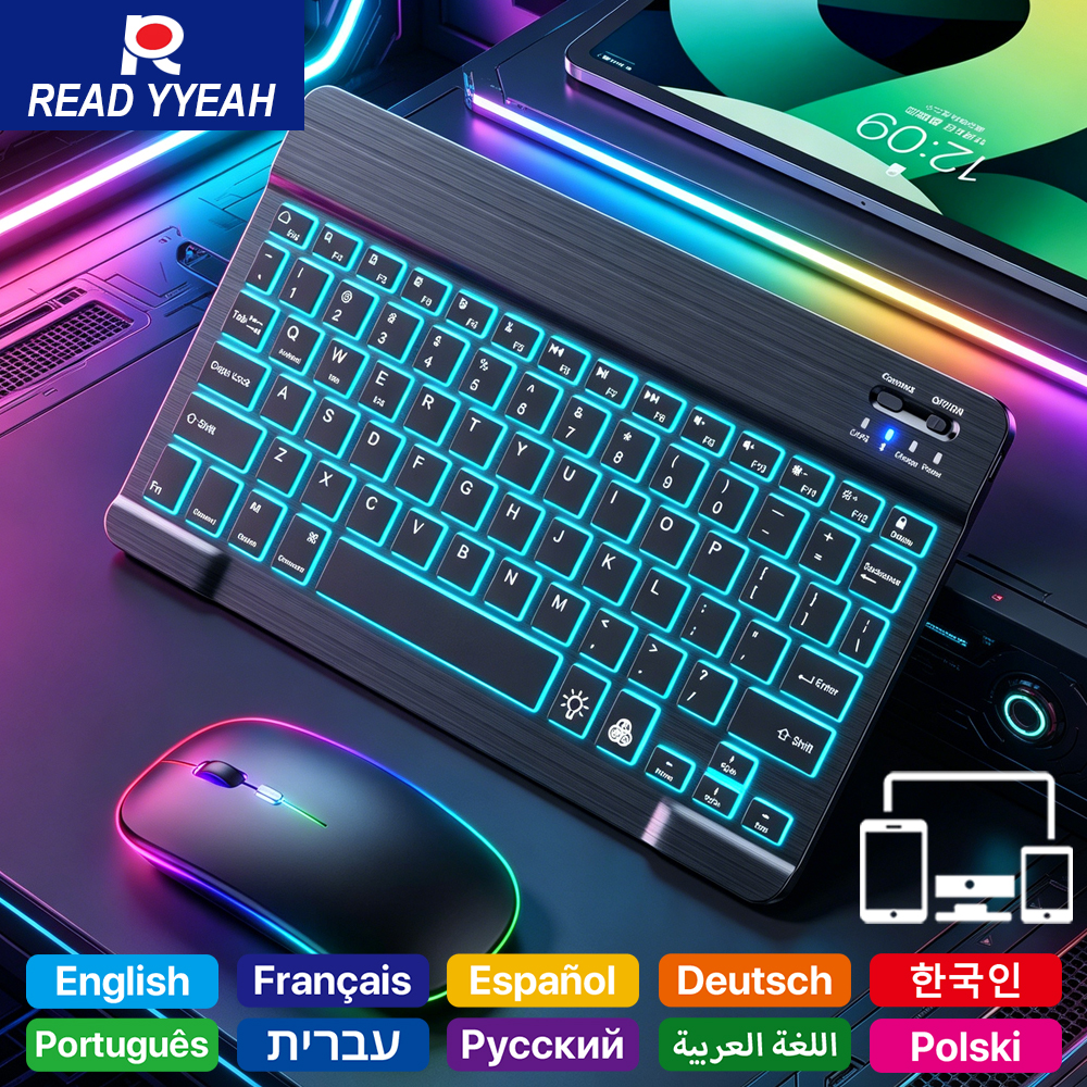 Gaming Keyboard Backlit - READ YYEAH RGB Backlit Bluetooth Keyboard