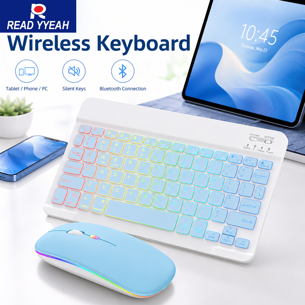 Gaming Keyboard Backlit - New Ultra Slim Portable 7 Color