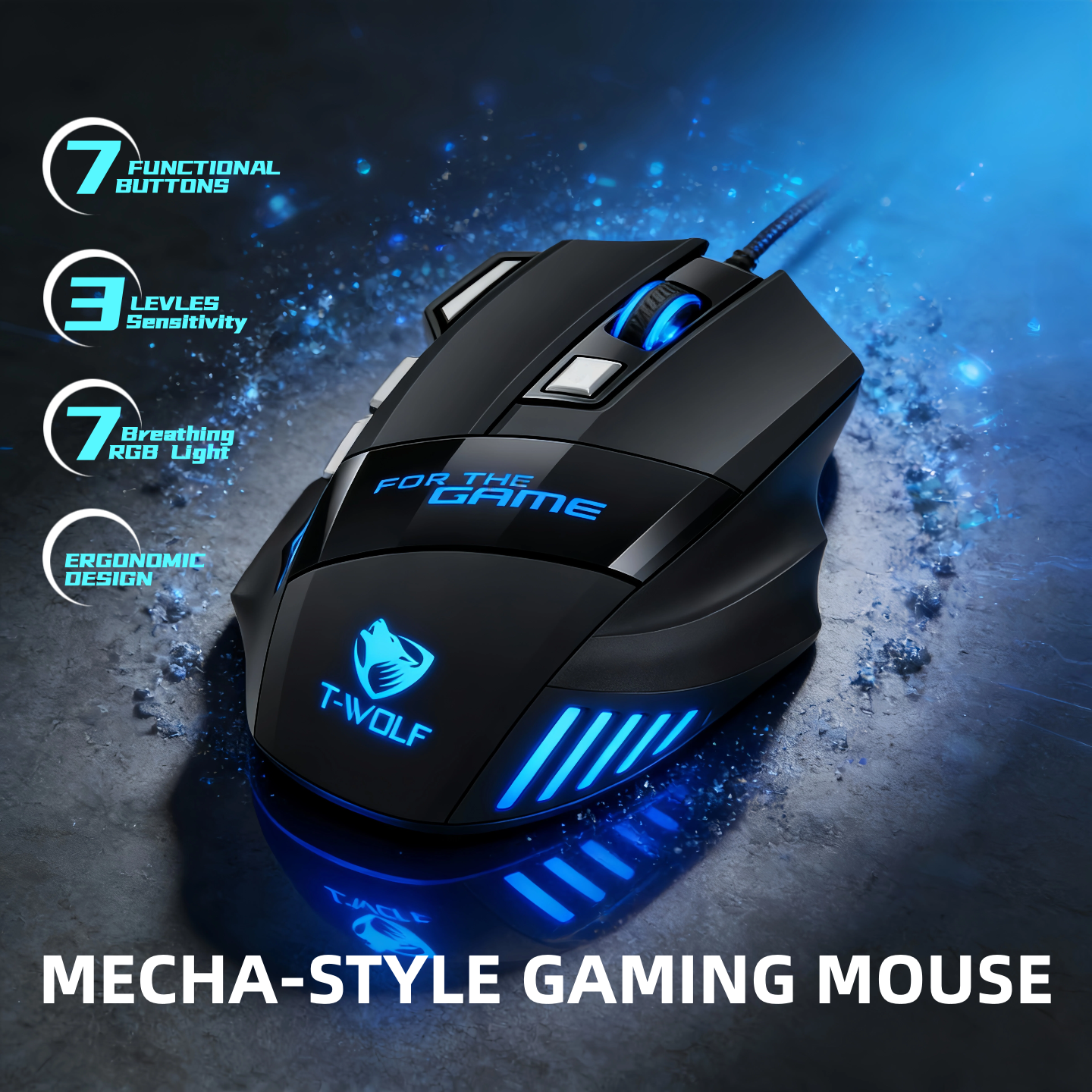 Gaming Keyboard Budget - Wired RGB Gaming Mouse 6 Button