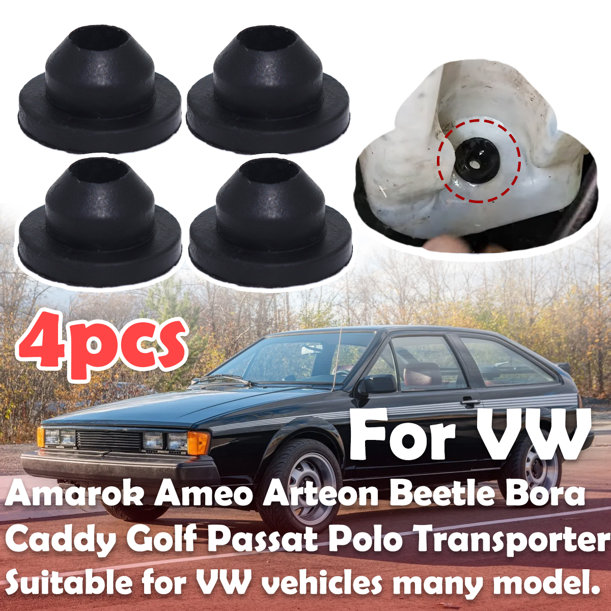 4PC Windscreen Washer Headligh - Gasket Mount Kit review and price