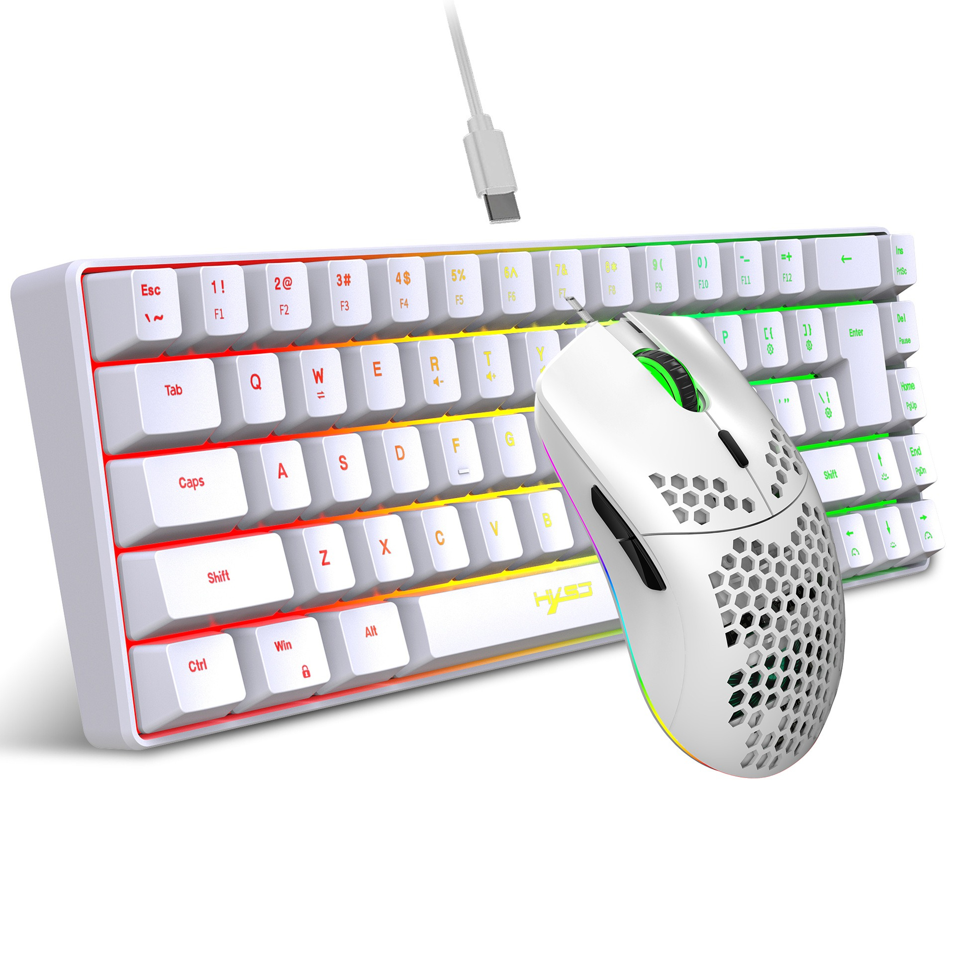Keyboard and Mouse 68key Wired - Gaming Keyboard Bundle review and price