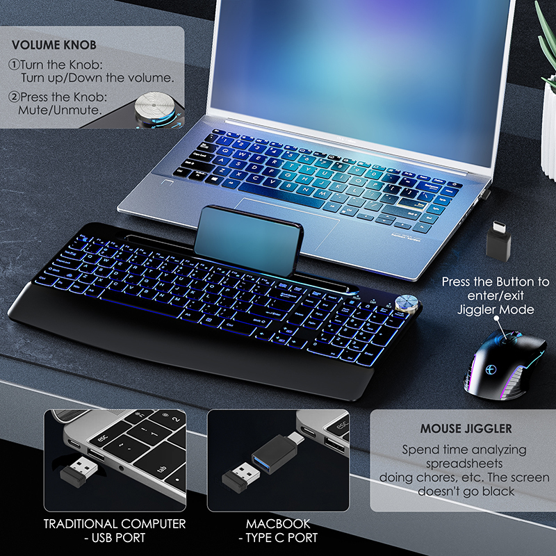 2.4G&Type-C Wireless Keyboard  - Gaming Keyboard Bundle review and price
