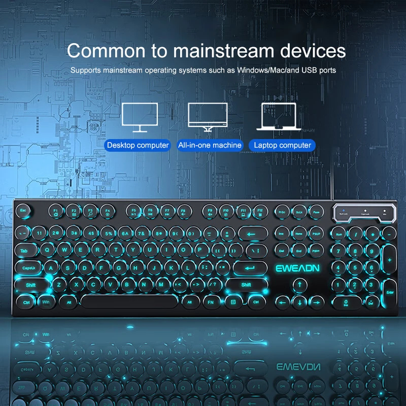 Retro Punk Mechanical Feel Key - Gaming Keyboard Mechanical review and price
