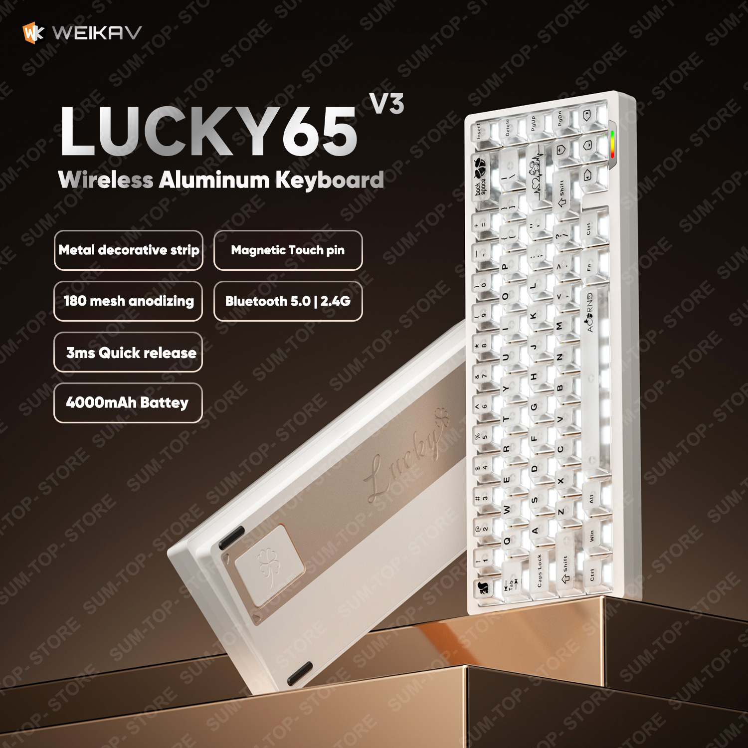 Weikav Lucky65 V3 NUT65 Wirele - Aluminum Case 65 review and price