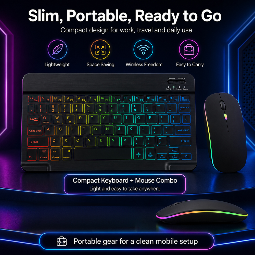 New Ultra Slim Portable 7 Colo - Gaming Keyboard Backlit review and price