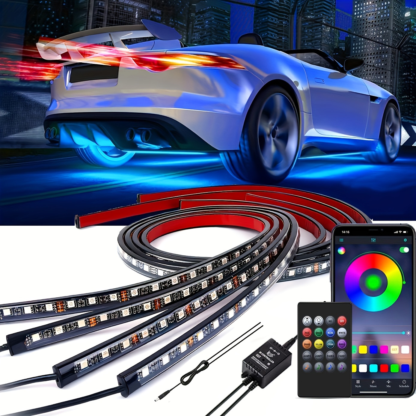 Neon LED Car Bottom Underglow  - Rgb Underglow Strip review and price