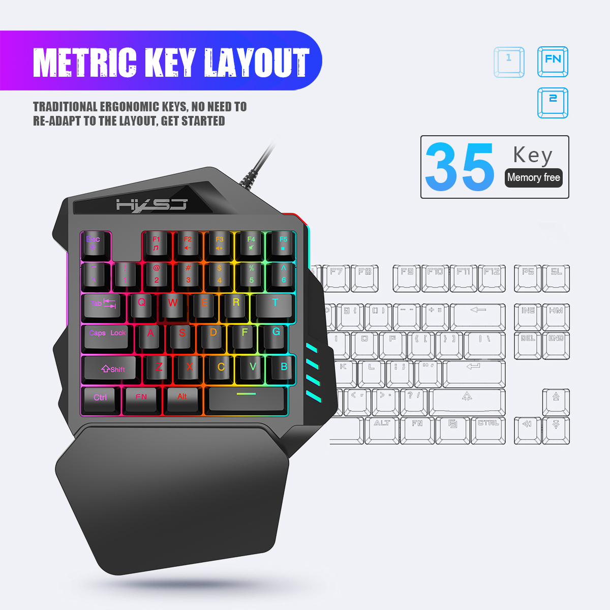 Best sale 35 Keys Film Membran - Gaming Keyboard 1 Hand review and price