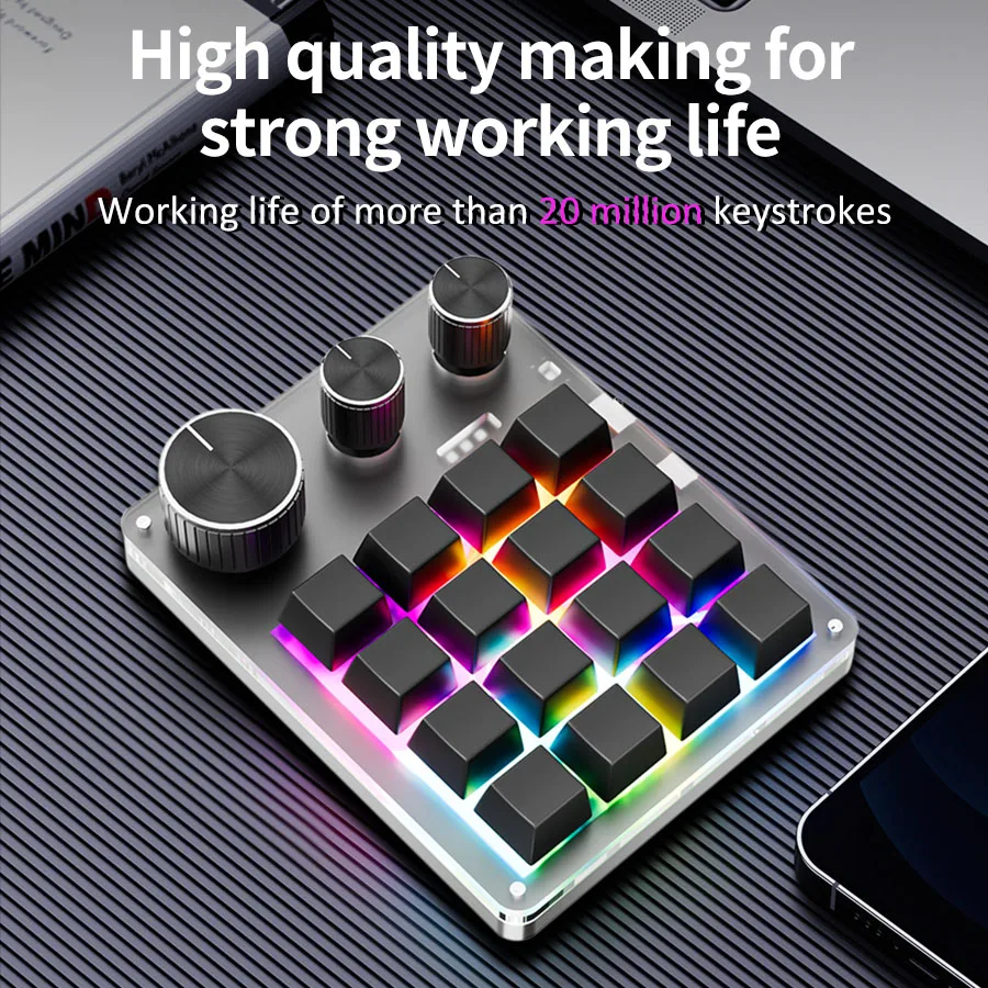2.4G Customize Bluetooth 3 Mod - Gaming Keyboard 1 Hand review and price