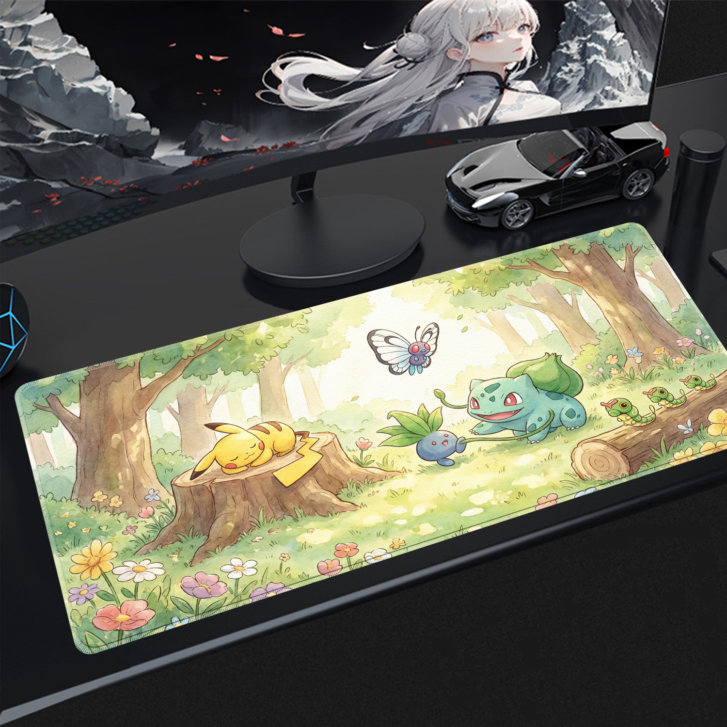 Kawaii Mouse Pad Gaming PC Acc - Gaming Keyboard Easy To Clean review and price