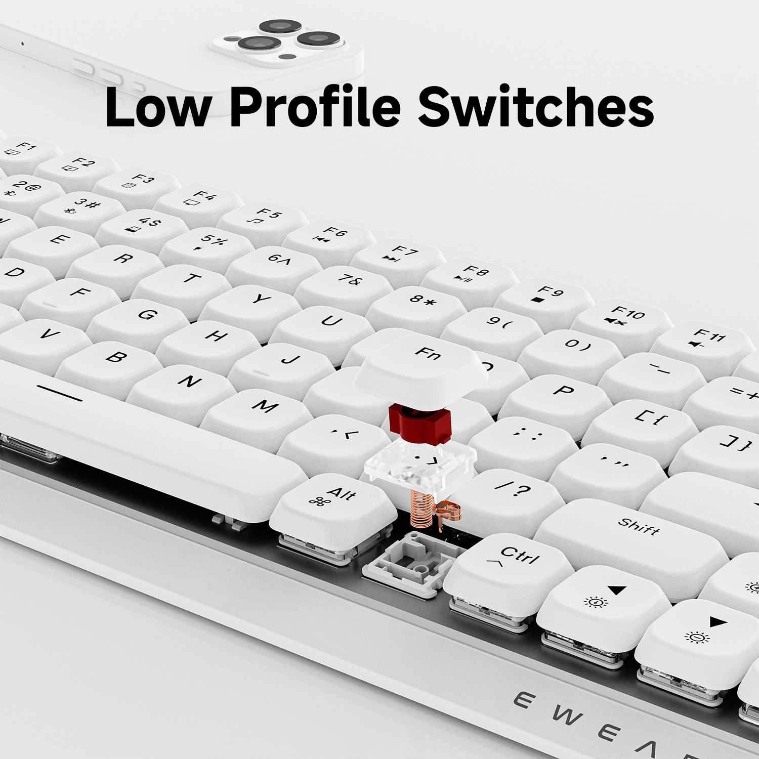 EWEADN 84 Keys Tri-Mode Low Pr - Gaming Keyboard Backlit review and price