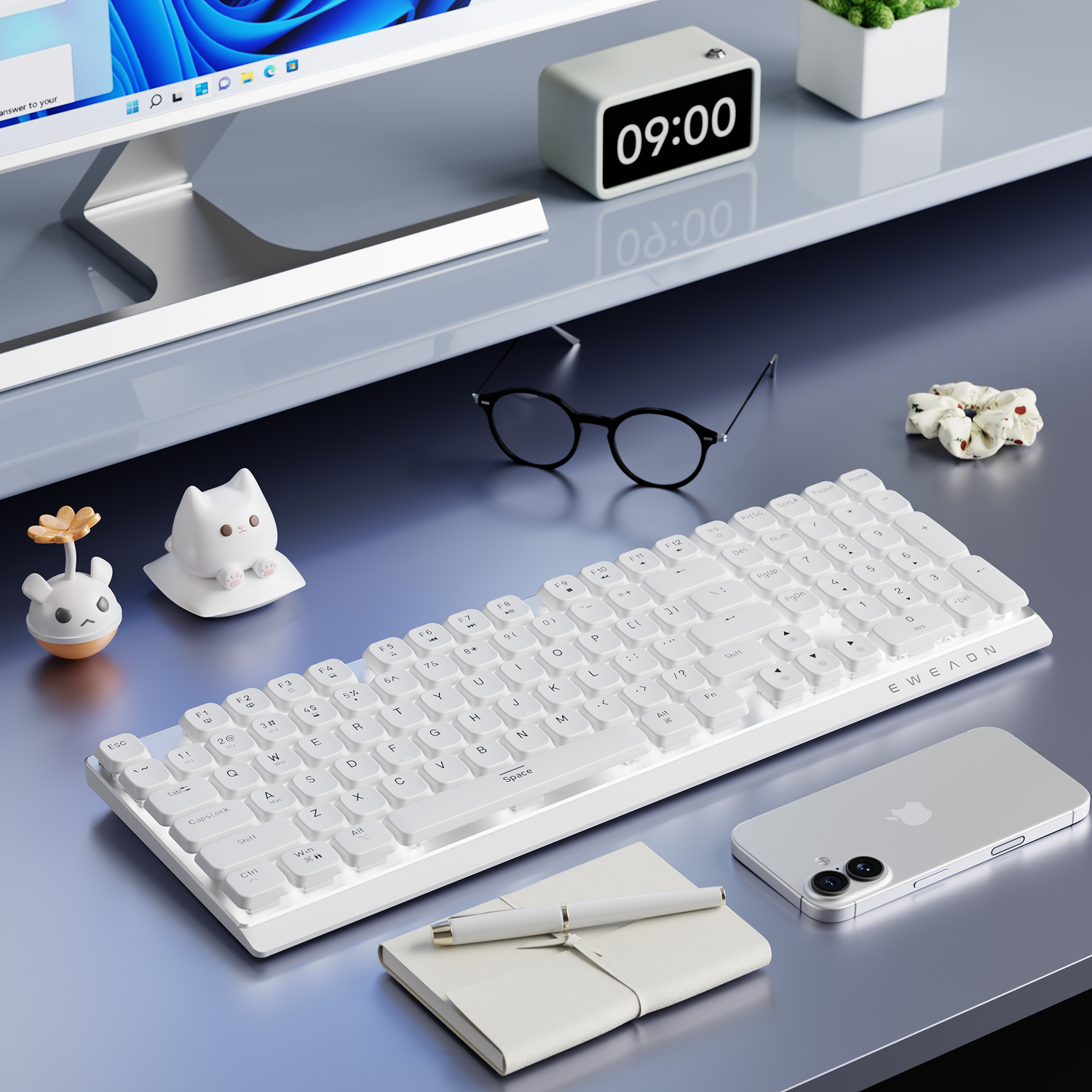 EWEADN Wireless Low-Profile Me - Gaming Keyboard Mechanical review and price