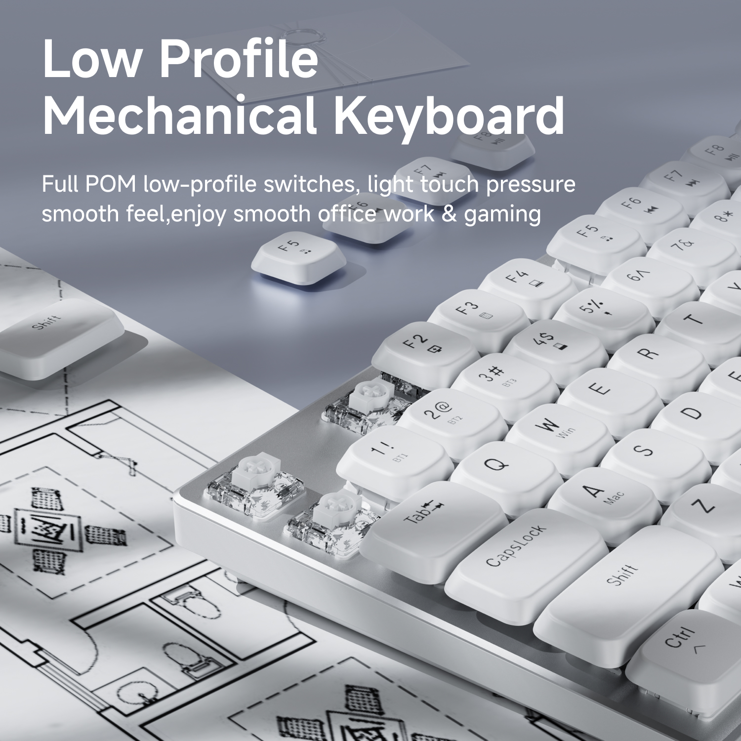 EWEADN Wireless Low-Profile Me - Gaming Keyboard Mechanical review and price