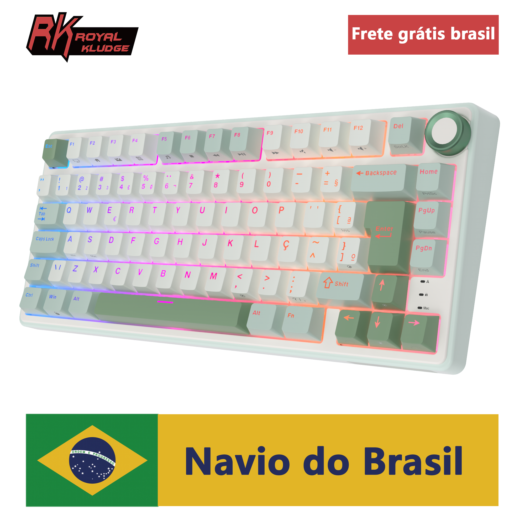 Royal Kludge RK R75 Brazilian  - Gaming Keyboard Bundle review and price