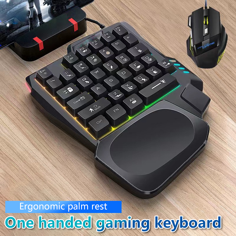 RGB Gaming Keyboard Single Han - Gaming Keyboard 1 Hand review and price