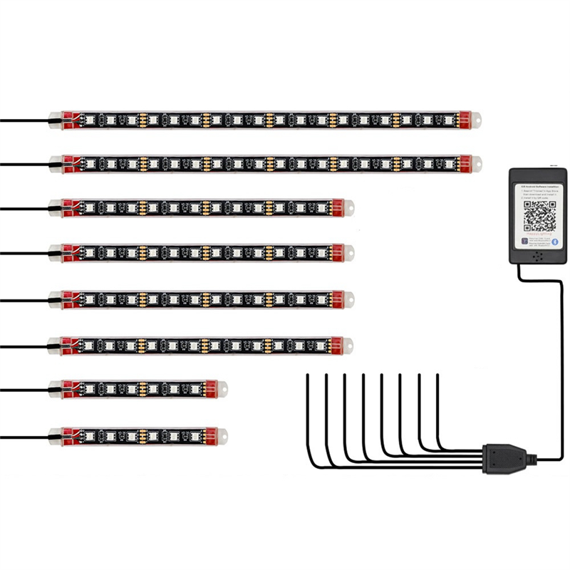 8PCS Motorcycle Underglow LED  - Rgb Underglow Strip review and price