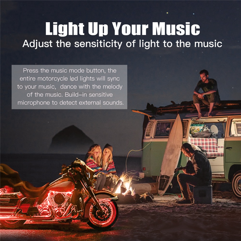 8PCS Motorcycle Underglow LED  - Rgb Underglow Strip review and price